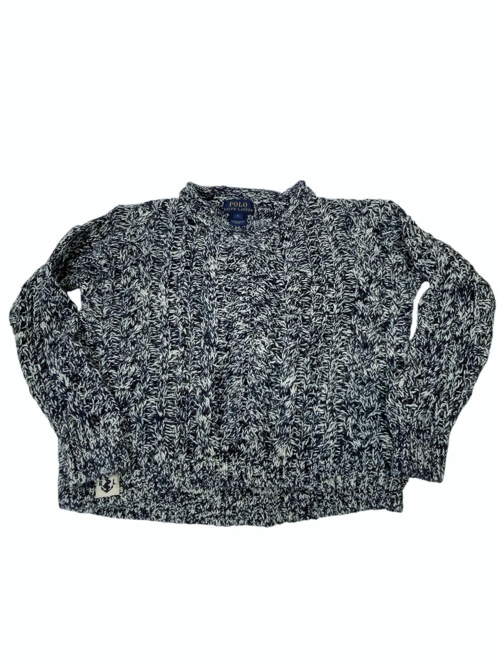 Polo Ralph Lauren 100% Cotton Navy Blue Kids Unisex Boys Girls Sweater Size 5